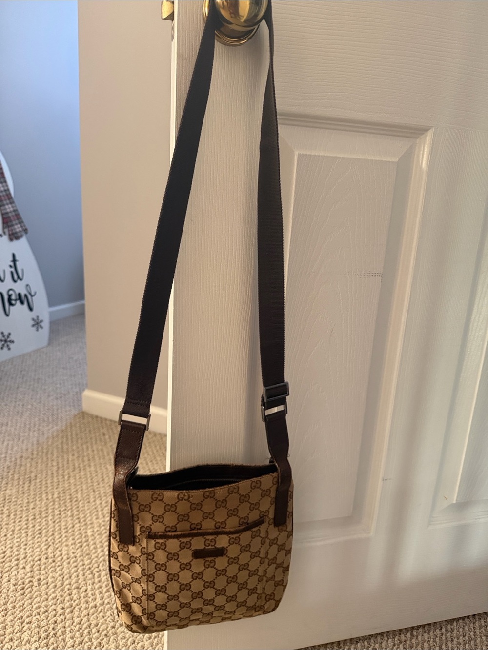 Vintage Gucci GG Supreme Monogrammed canvas shoulder bag with Strap 122793 - Picture 9 of 15